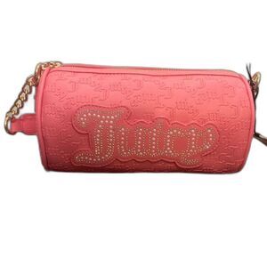 Juicy Couture String of Pearls Roll Bag Pink Barrel Purse Gift Ready